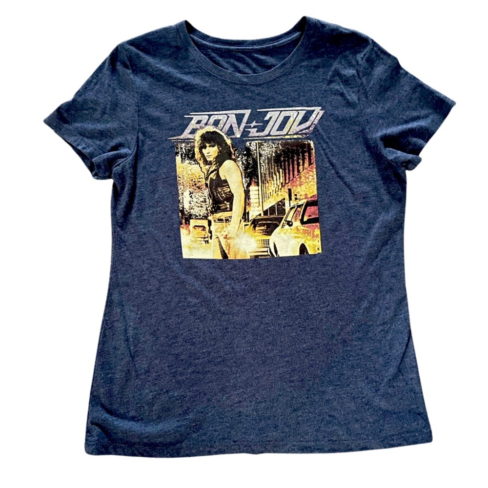 Bon Jovi: Slippery When Wet Babydoll Tee: Vintage Style 80’s Hair Metal Band